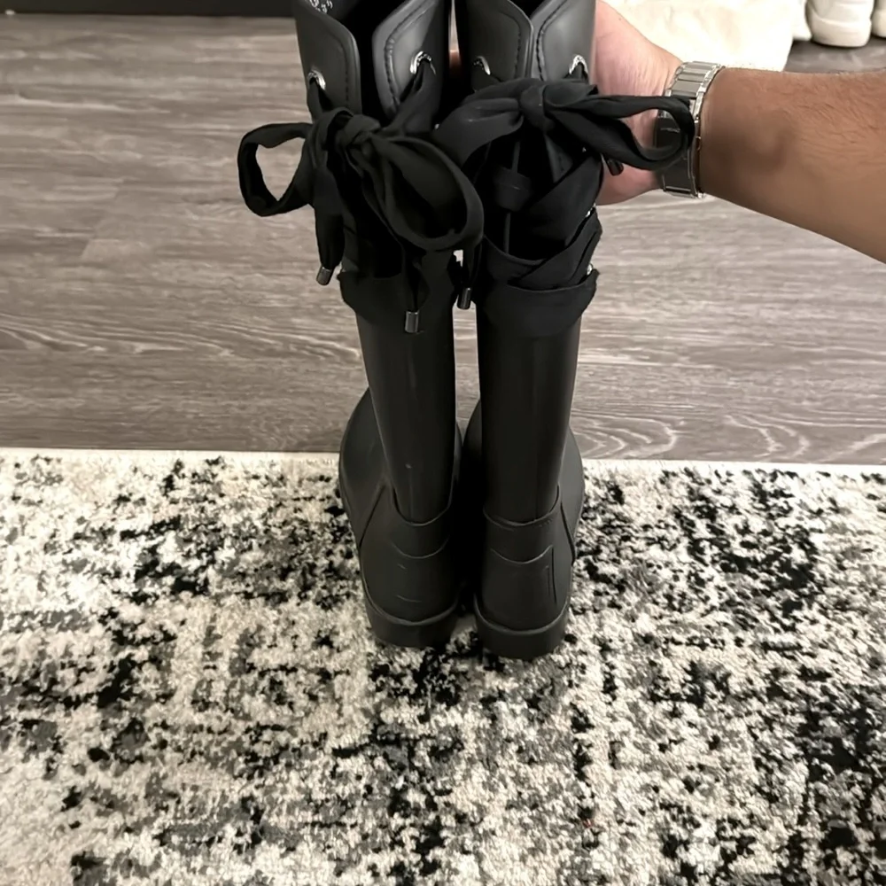 Black Coach rain boots - Picture 2 of 2